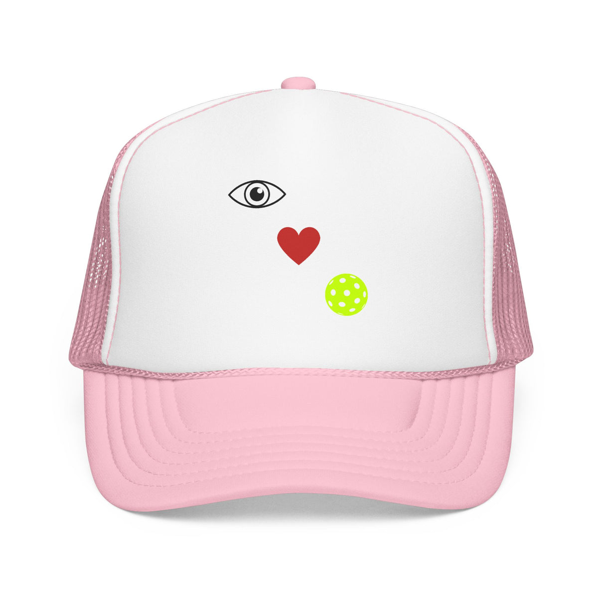 Eye Love Pickleball Foam Cap