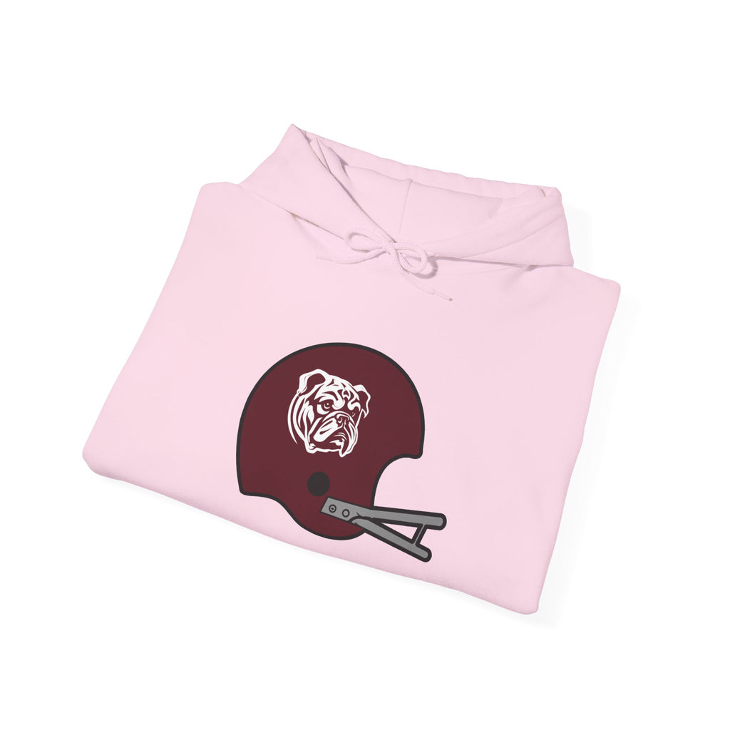 Maroon & White #15 Football Hoodie — College Team Fan Pullover