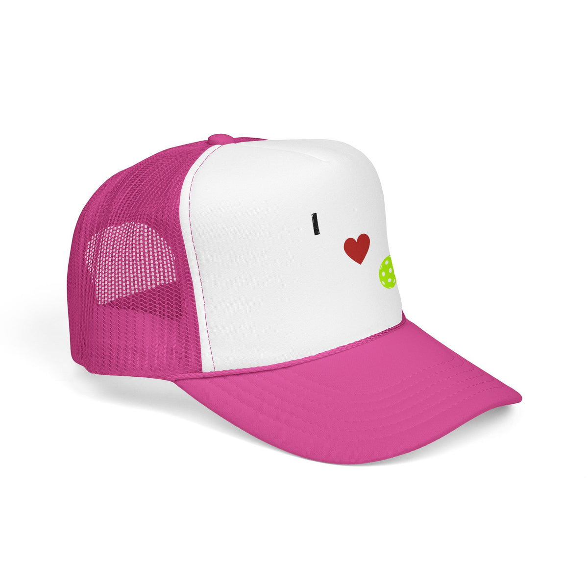 I Love Pickleball Foam Trucker Hat