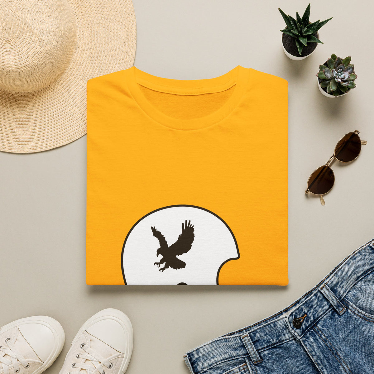 Black & Gold Vintage Helmet T-Shirt