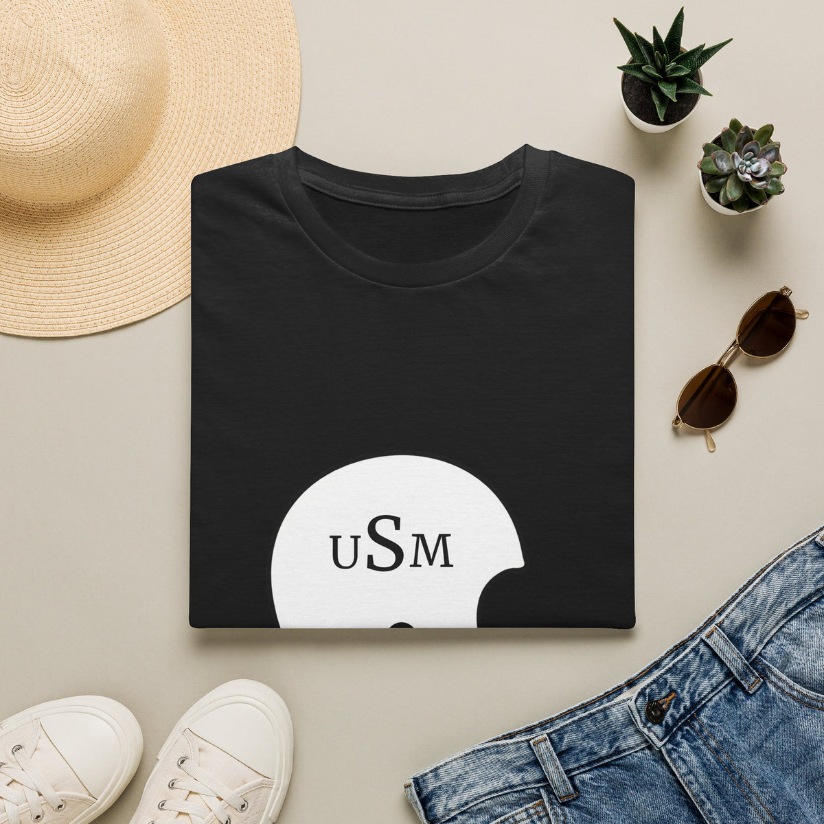 Black & Gold Vintage Helmet T-Shirt