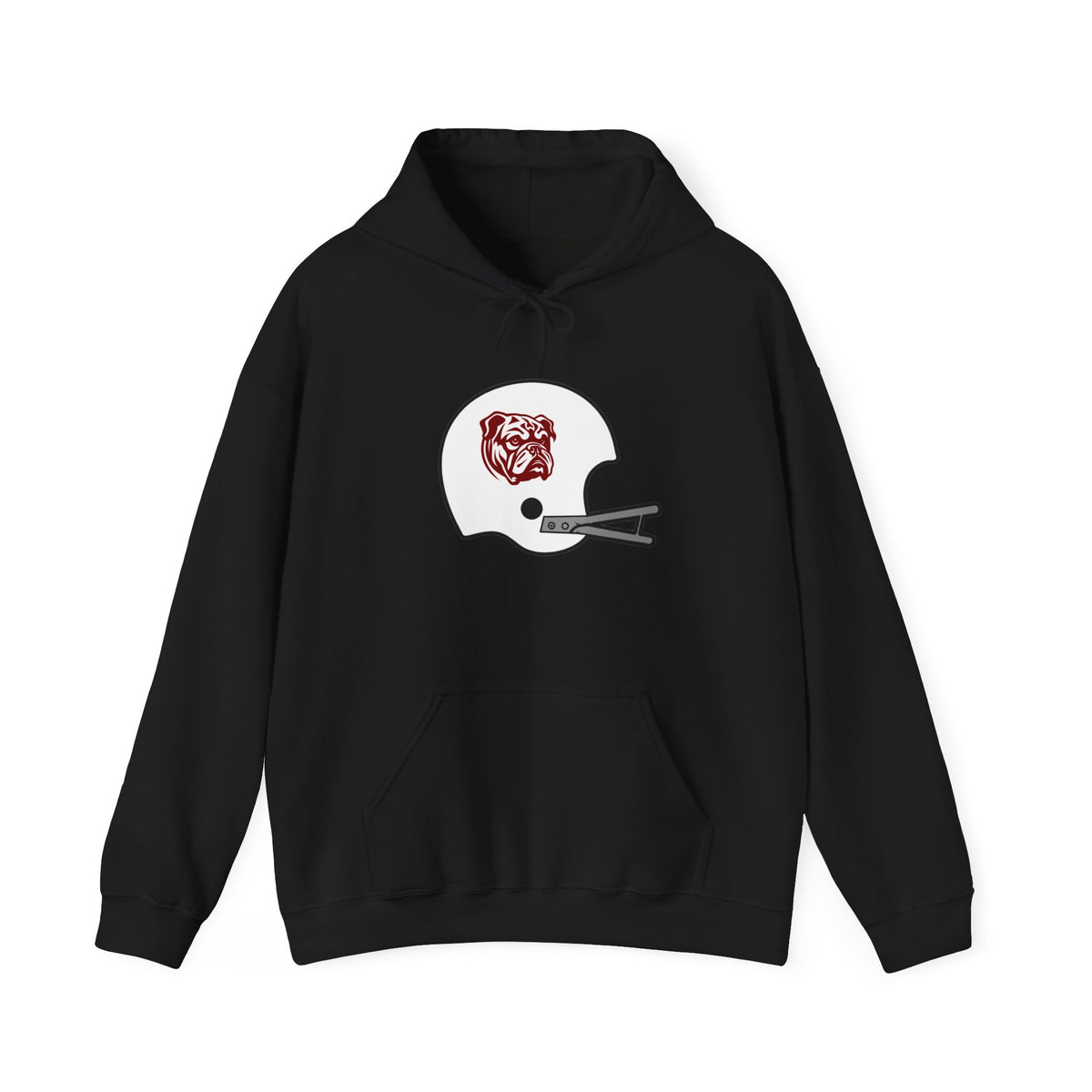 Maroon & White Football Hoodie — College Team Fan Pullover