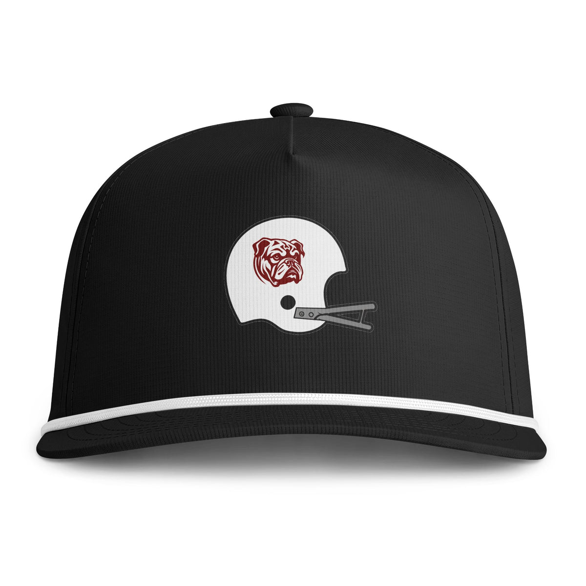 Maroon & White- Sunwashed Rope Cap