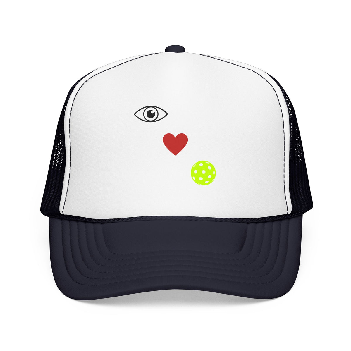 Eye Love Pickleball Foam Cap
