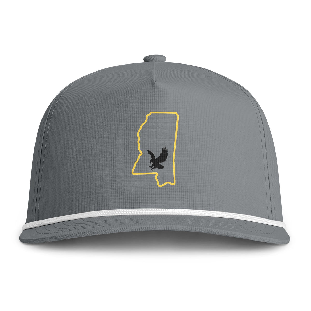 Black & Gold- MS Outline- Sunwashed Rope Cap