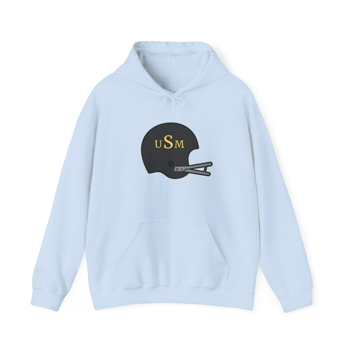 Black & Gold Football Hoodie — College Team Fan Pullover