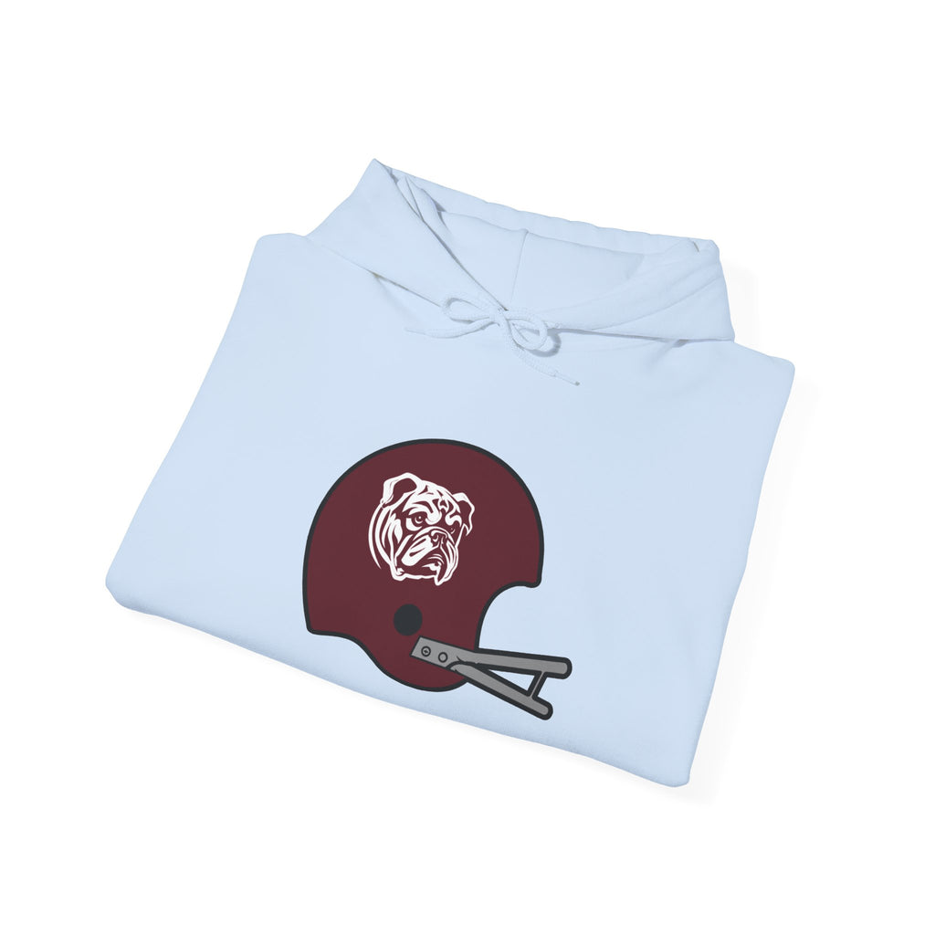 Maroon & White #15 Football Hoodie — College Team Fan Pullover