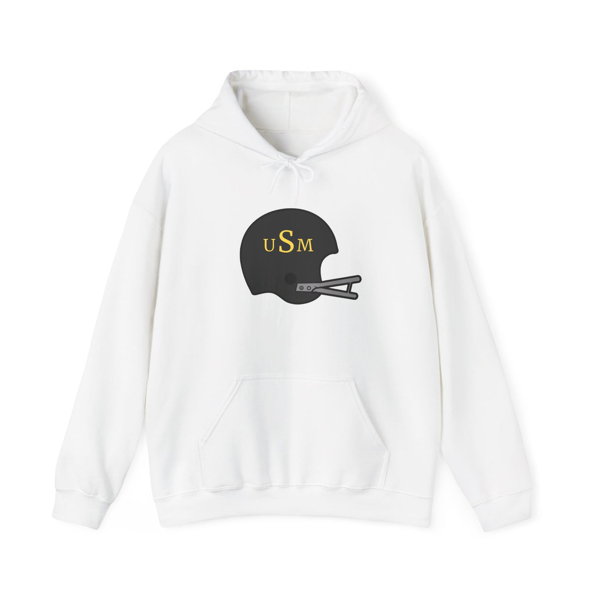 Black & Gold Football Hoodie — College Team Fan Pullover