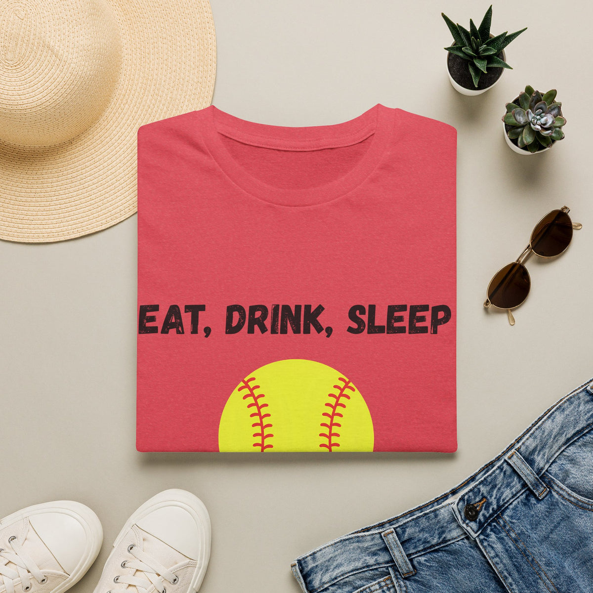Eat, Drink, Sleep Play Softball T-Shirt