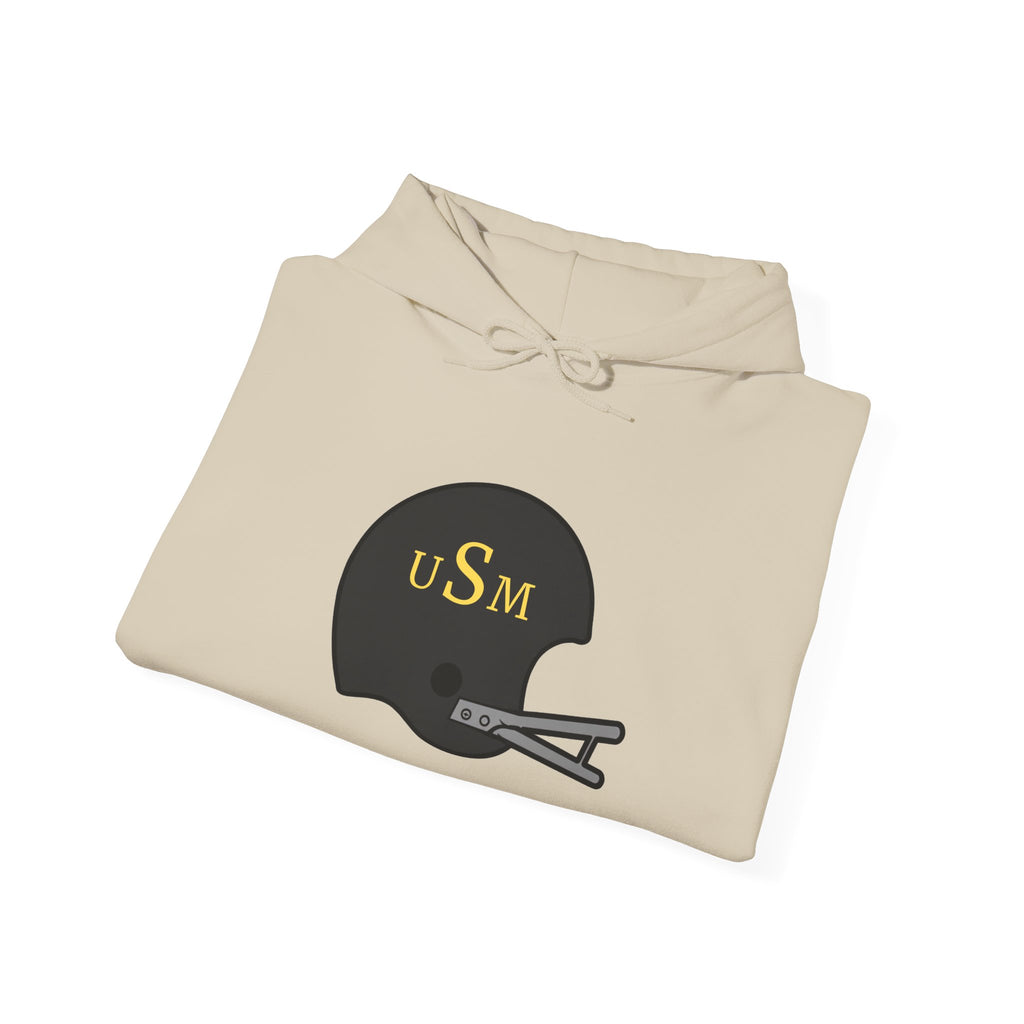 Black & Gold Football Hoodie — College Team Fan Pullover