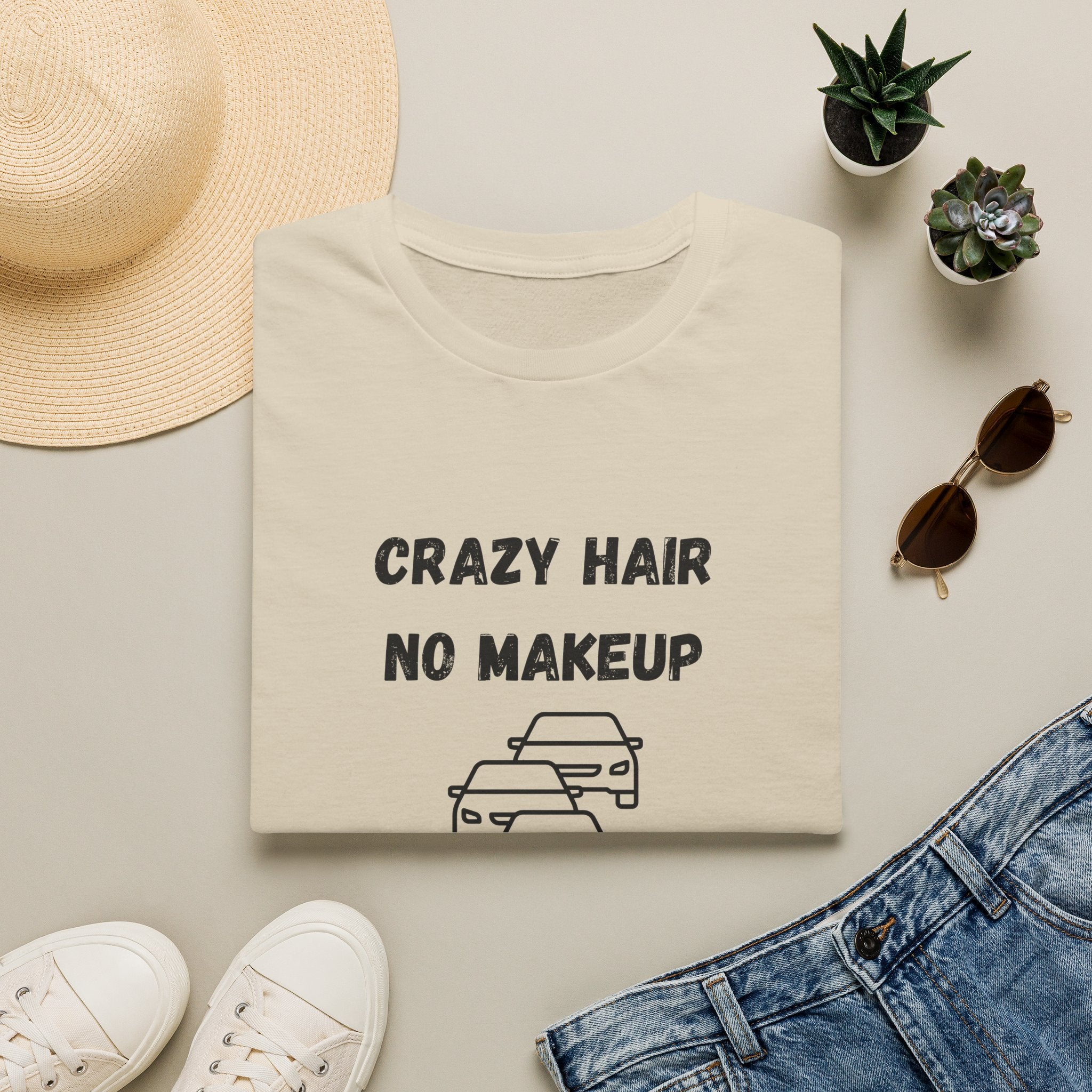 Crazy Hair, No Makeup, No Craps Given- Car Rider Line