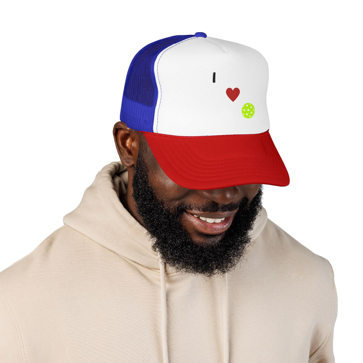 I Love Pickleball Foam Trucker Hat