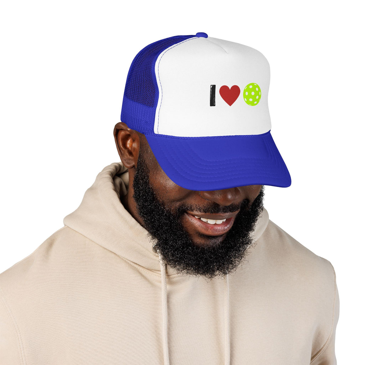 I Love Pickleball Foam Trucker Hat