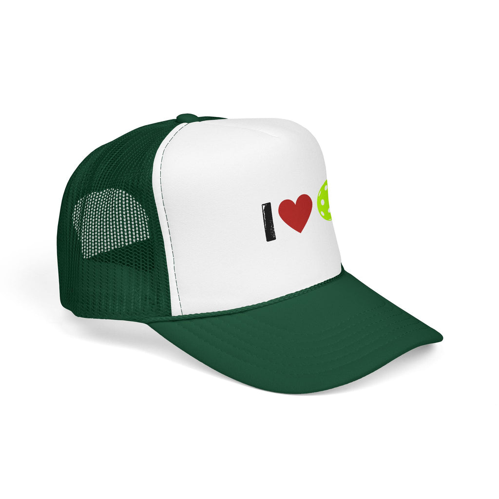I Love Pickleball Foam Trucker Hat