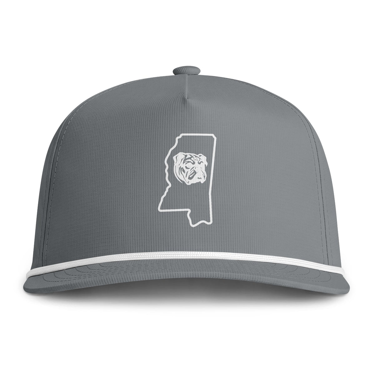 Maroon & White- MS Outline- Sunwashed Rope Cap