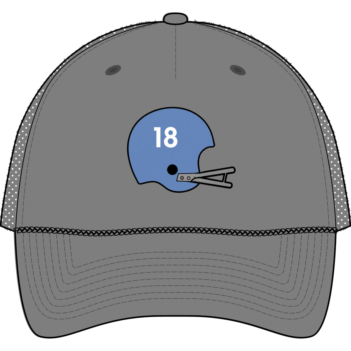 Miss. #18 Helmet- Five-Panel Trucker Rope Cap