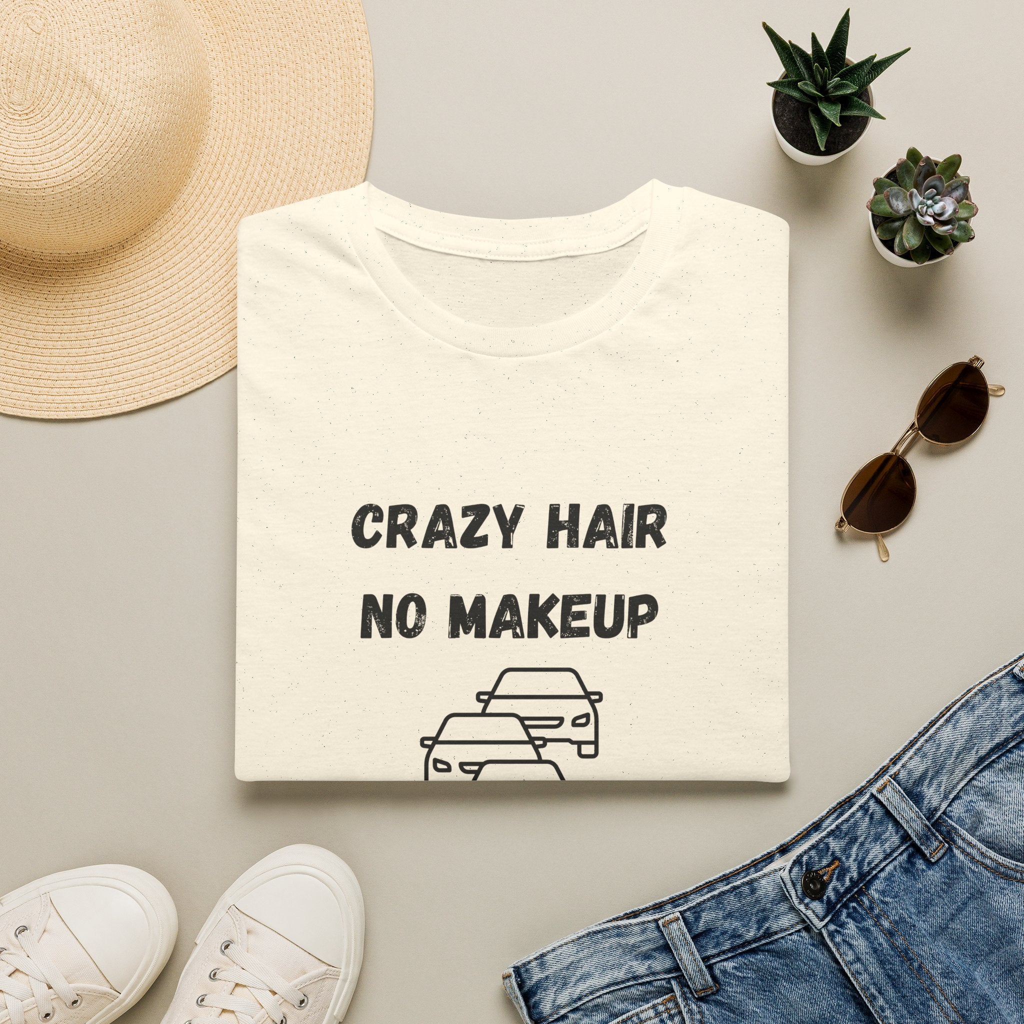 Crazy Hair, No Makeup, No Craps Given- Car Rider Line