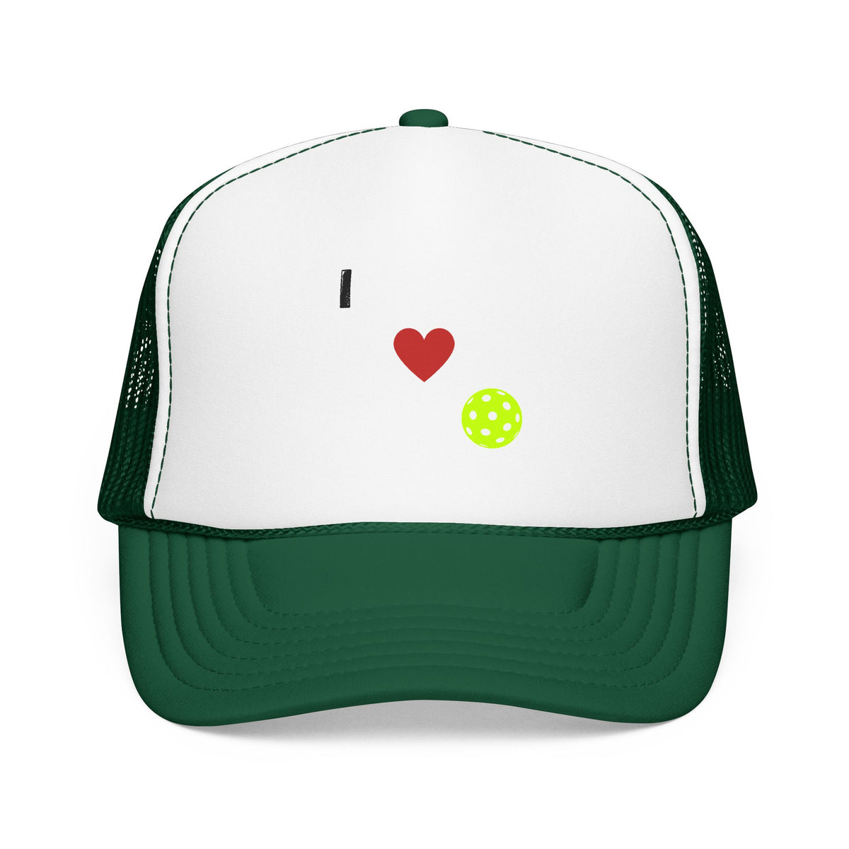 I Love Pickleball Foam Trucker Hat