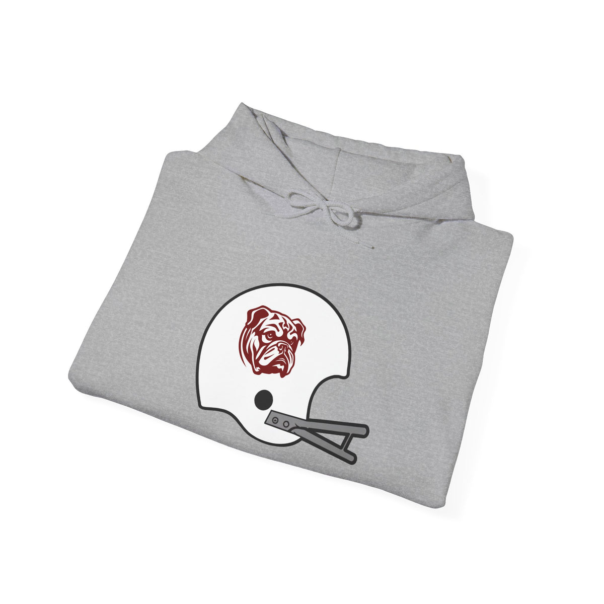 Maroon & White Football Hoodie — College Team Fan Pullover