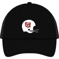 Maroon & White Helmet- Five-Panel Trucker Rope Cap