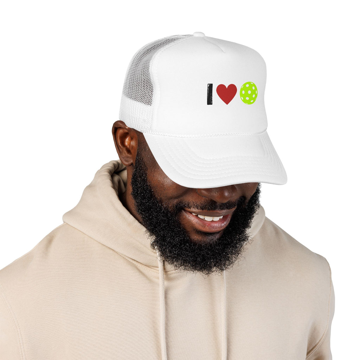 I Love Pickleball Foam Trucker Hat