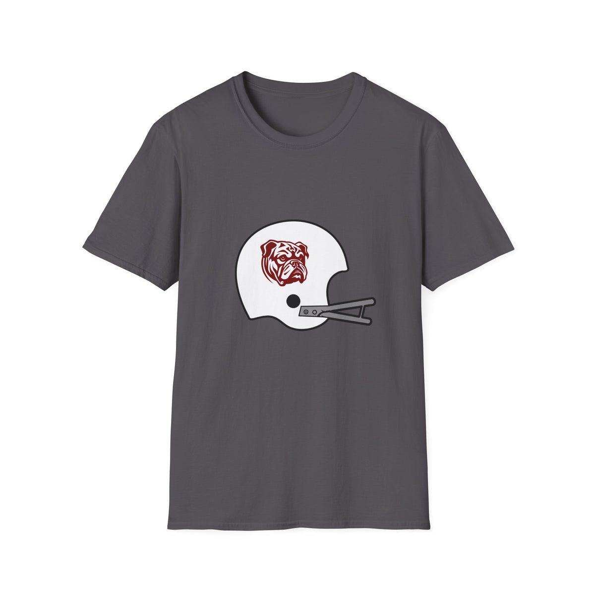Maroon & White Vintage Helmet- Bulldog White