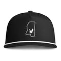 Black & Gold- MS Outline- Sunwashed Rope Cap