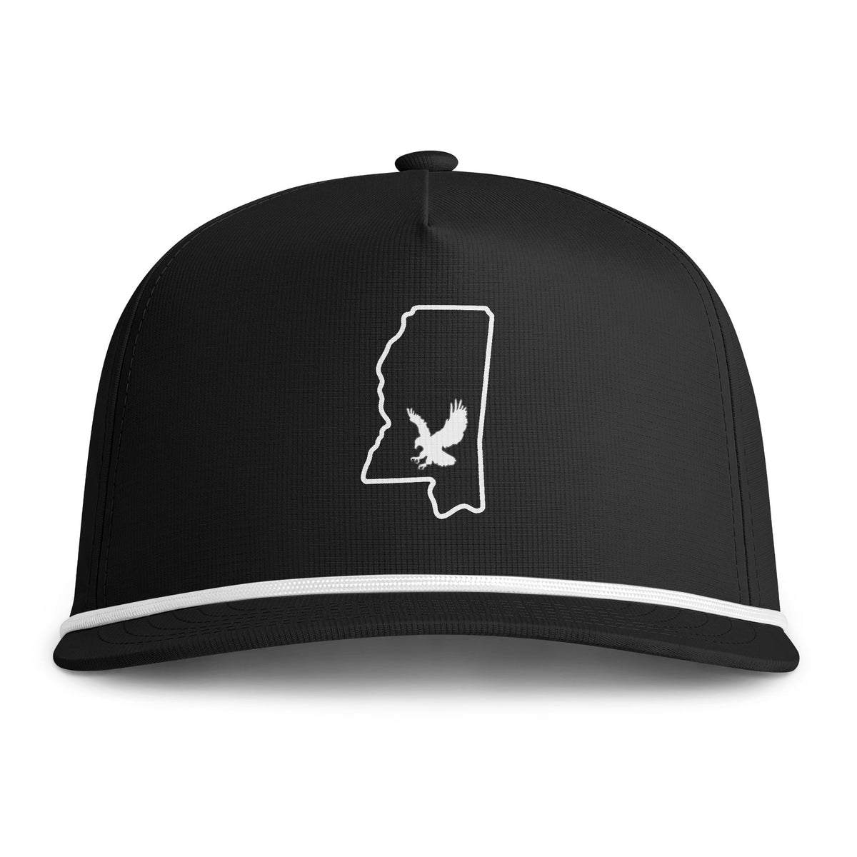 Black & Gold- MS Outline- Sunwashed Rope Cap