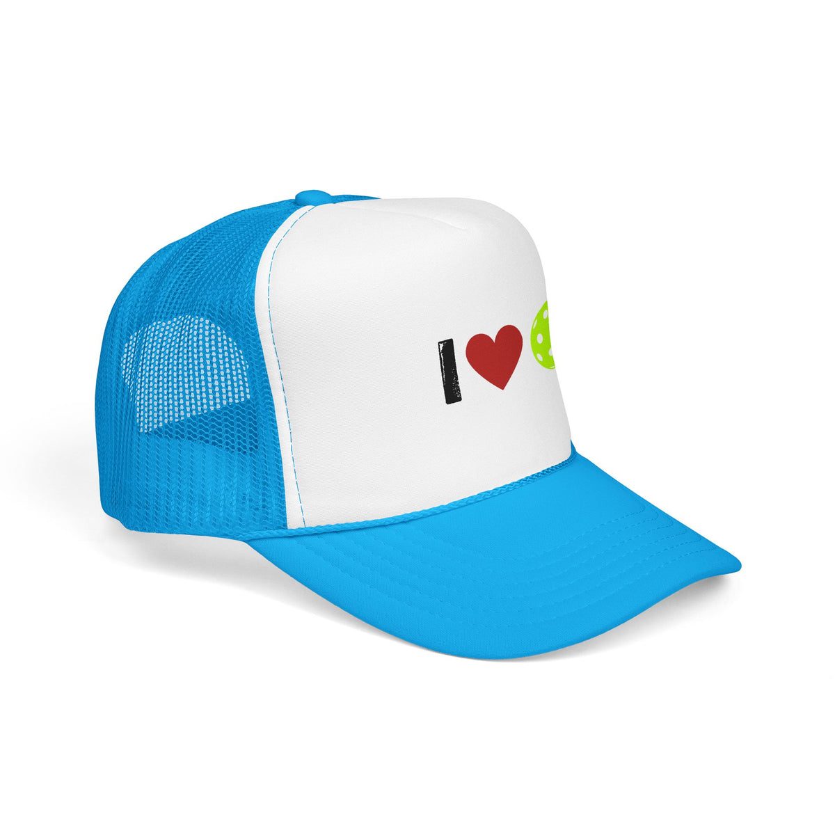 I Love Pickleball Foam Trucker Hat