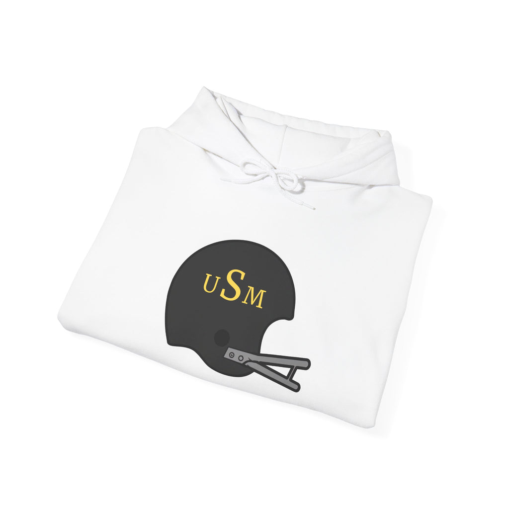 Black & Gold Football Hoodie — College Team Fan Pullover