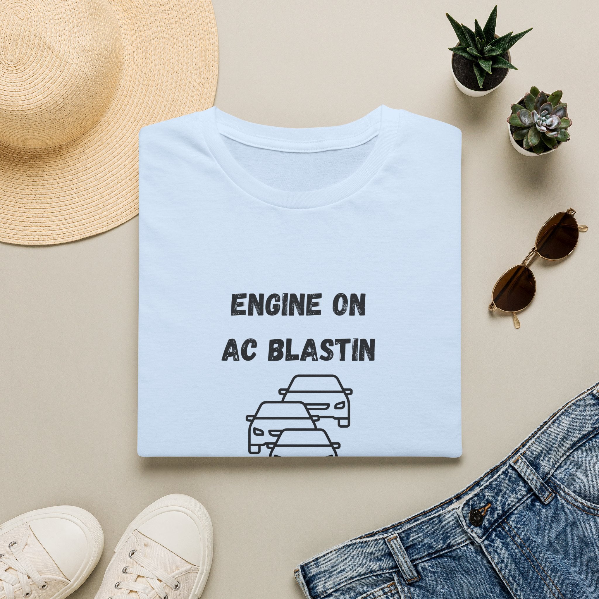 Engine On, AC Blastin, Sanity Hangin by a Thread- Car Rider Line