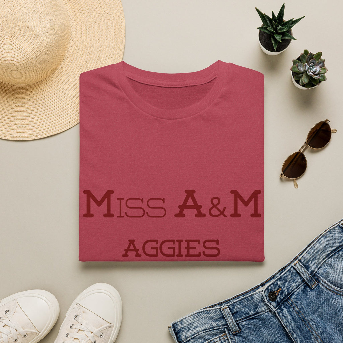 Maroon & White- Miss. A&M Aggies T-Shirt