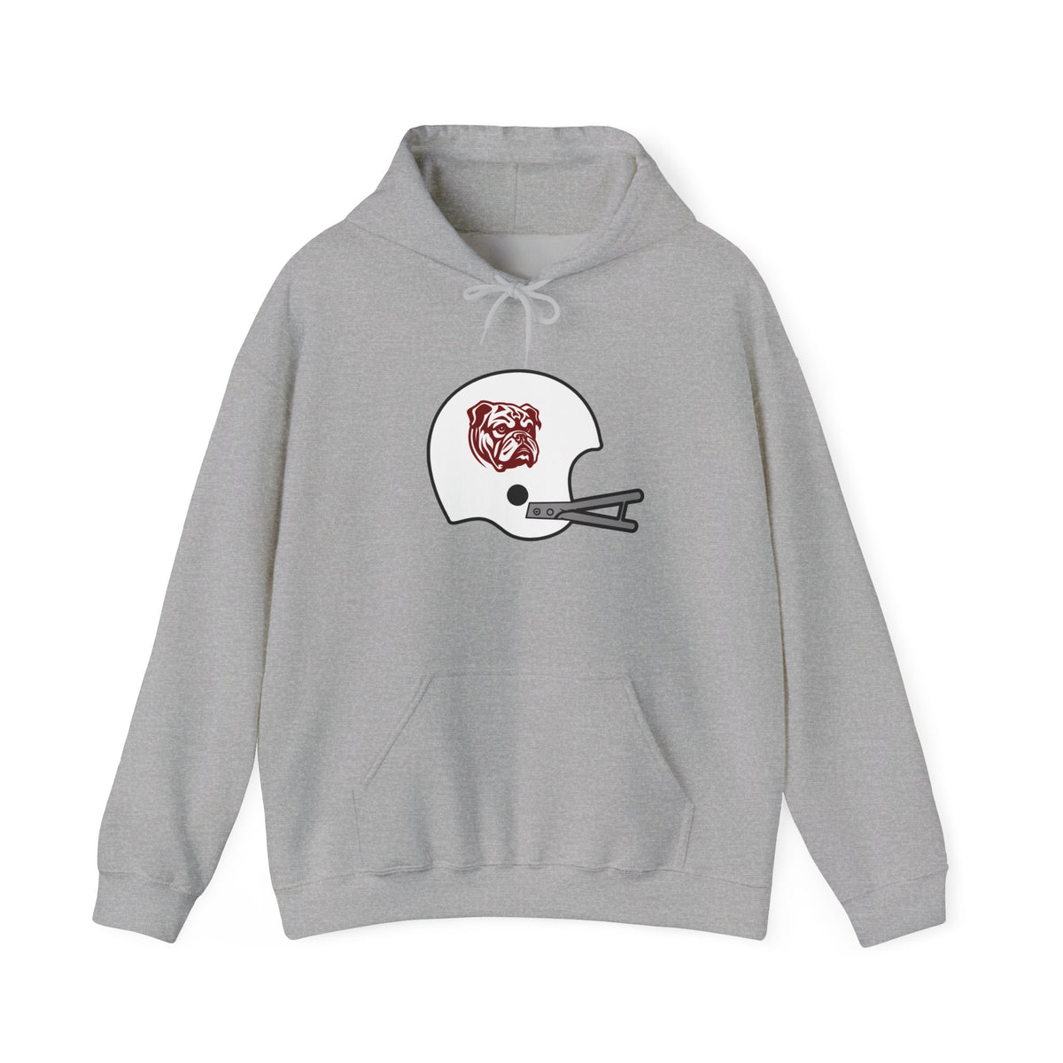 Maroon & White Football Hoodie — College Team Fan Pullover
