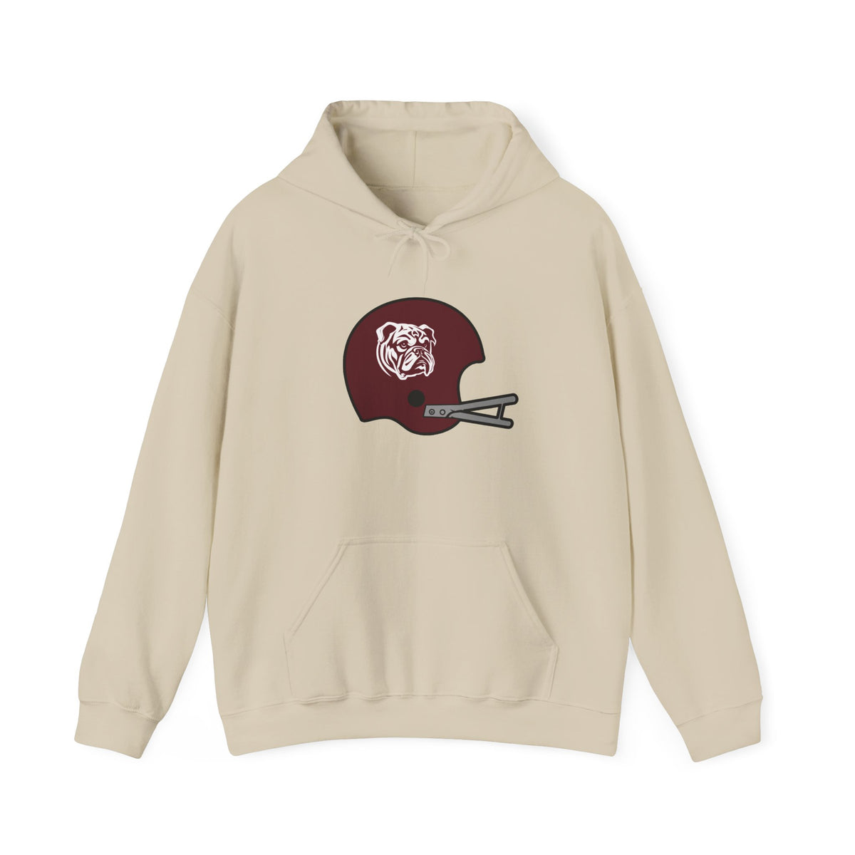 Maroon & White #15 Football Hoodie — College Team Fan Pullover