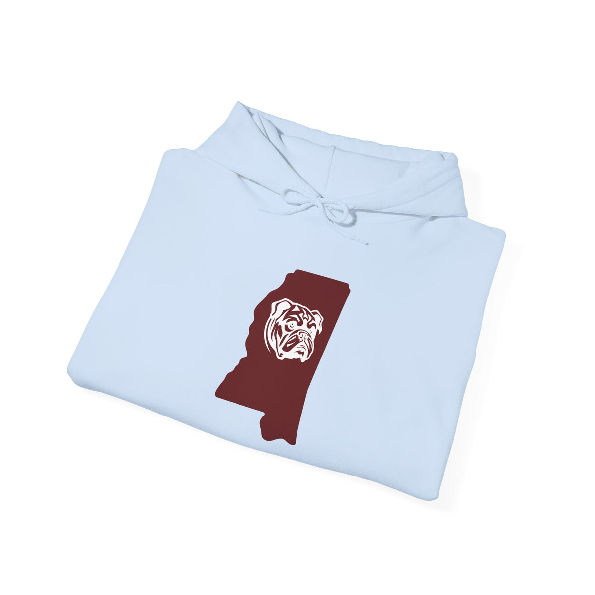Maroon & White Football Hoodie — College Team Fan Pullover