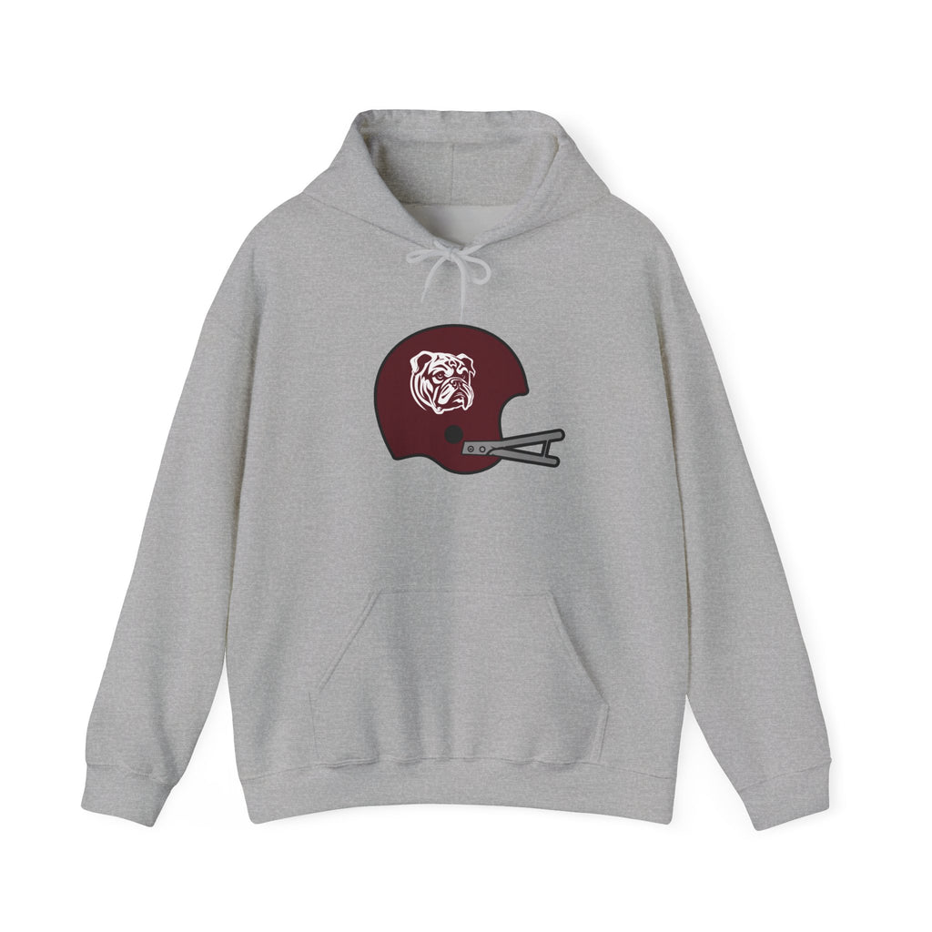 Maroon & White #15 Football Hoodie — College Team Fan Pullover
