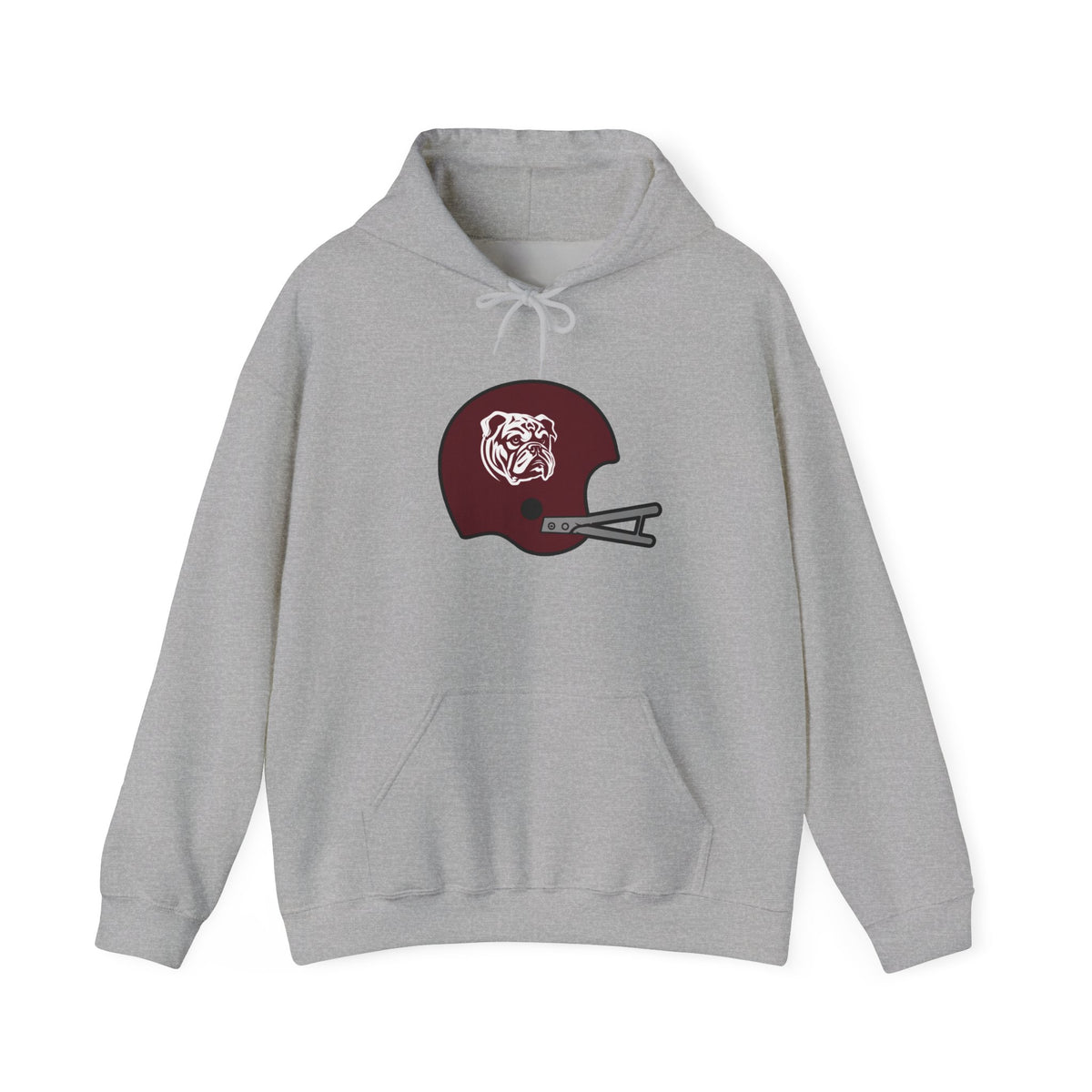 Maroon & White #15 Football Hoodie — College Team Fan Pullover