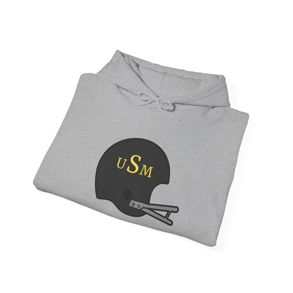Black & Gold Football Hoodie — College Team Fan Pullover