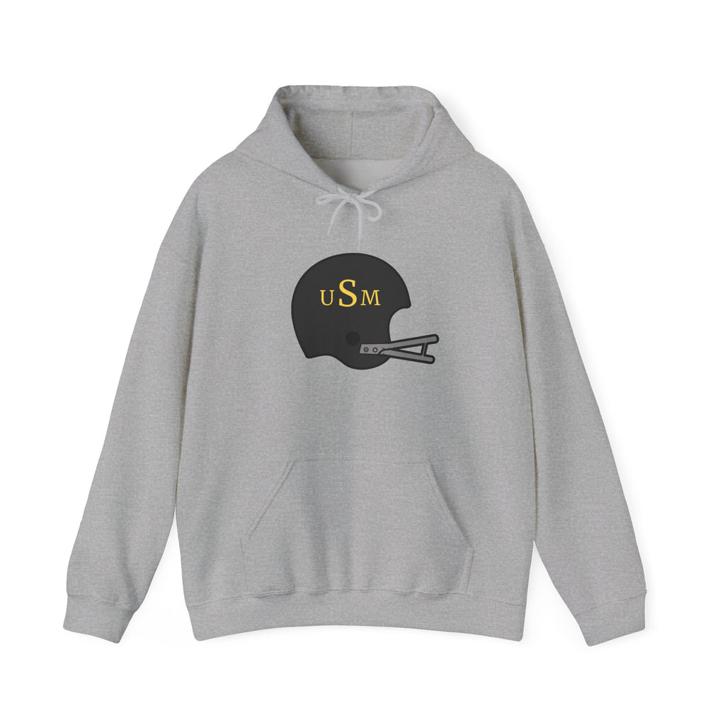 Black & Gold Football Hoodie — College Team Fan Pullover