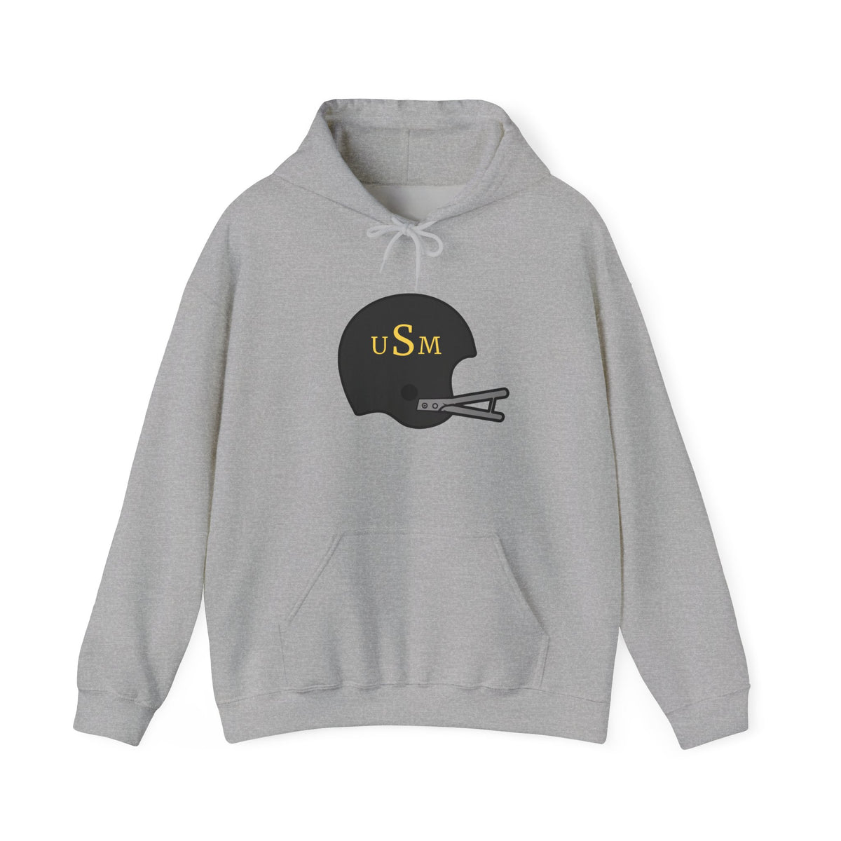 Black & Gold Football Hoodie — College Team Fan Pullover
