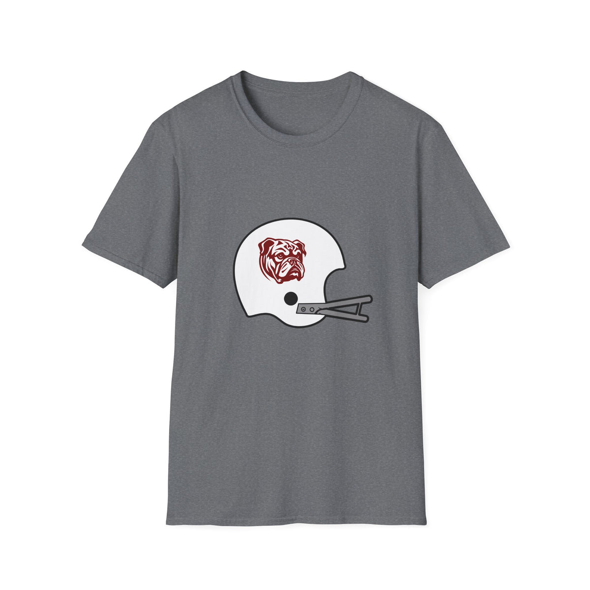 Maroon & White Vintage Helmet- Bulldog White