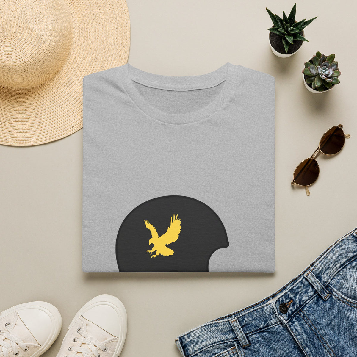 Black & Gold Vintage Helmet T-Shirt