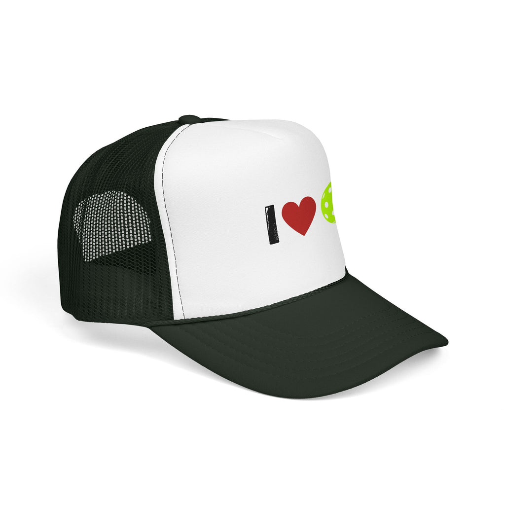 I Love Pickleball Foam Trucker Hat