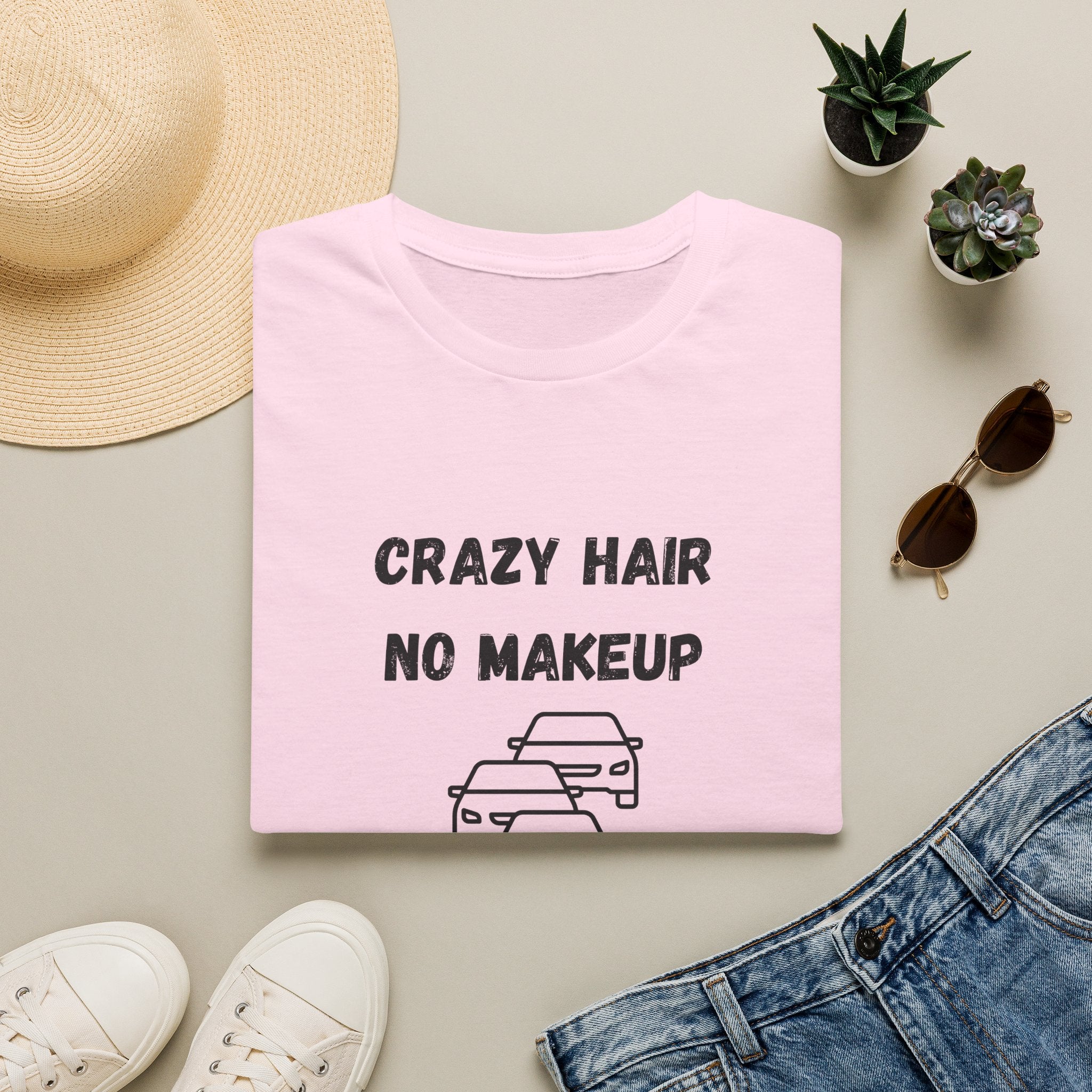 Crazy Hair, No Makeup, No Craps Given- Car Rider Line