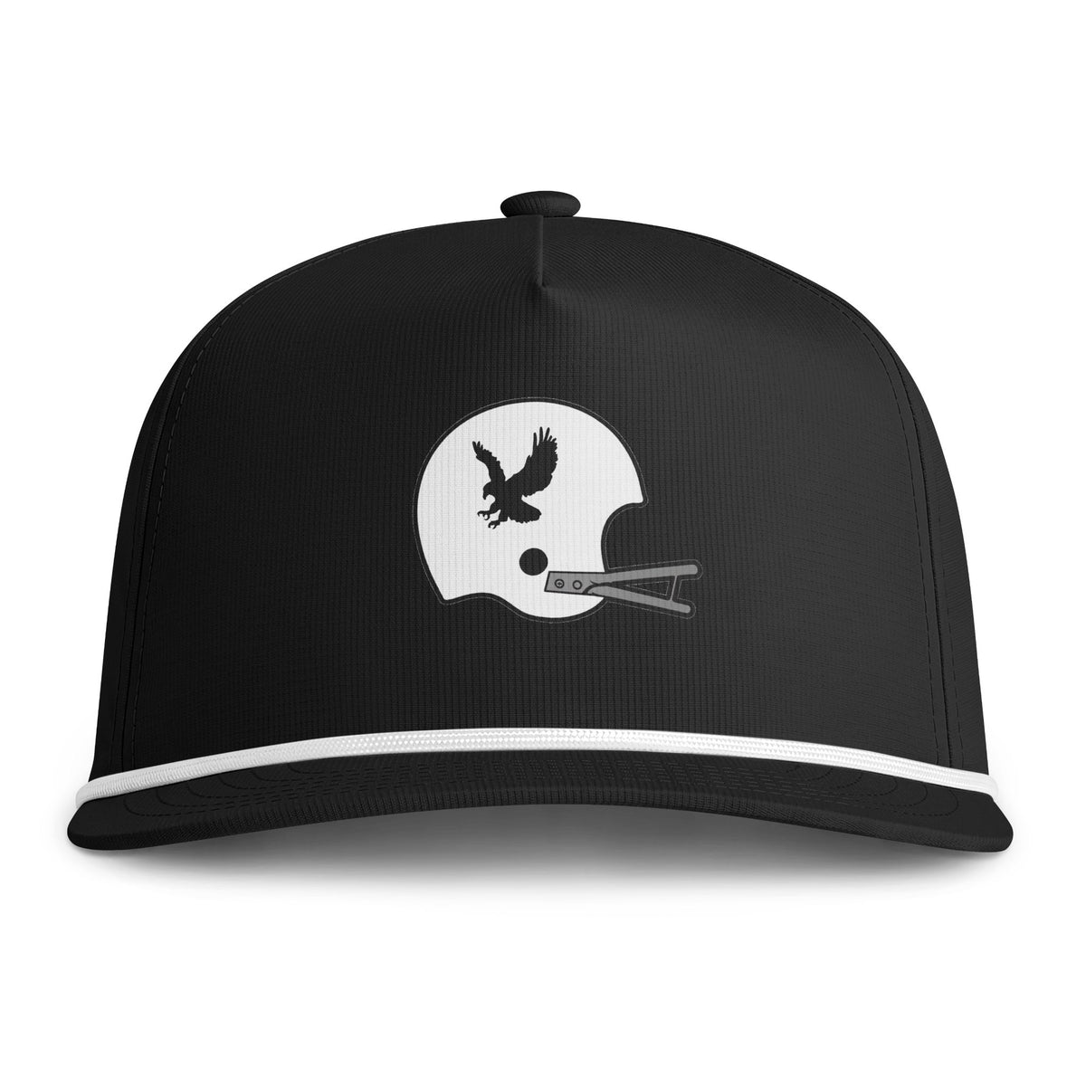Black & Gold Sunwashed Rope Cap