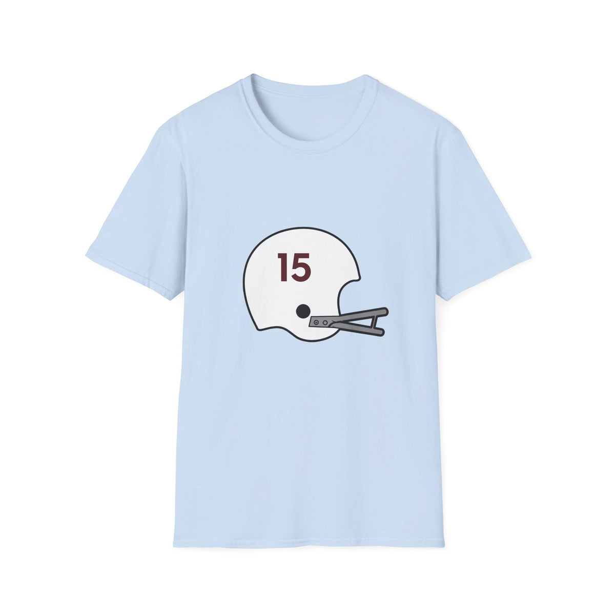 Maroon & White #15 Vintage Helmet- White