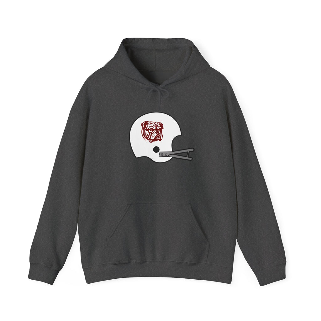 Maroon & White Football Hoodie — College Team Fan Pullover