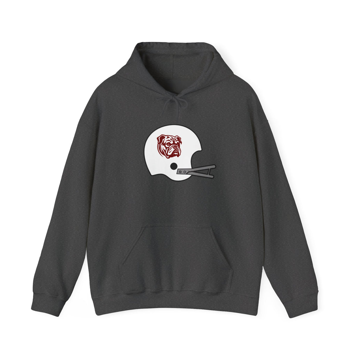 Maroon & White Football Hoodie — College Team Fan Pullover