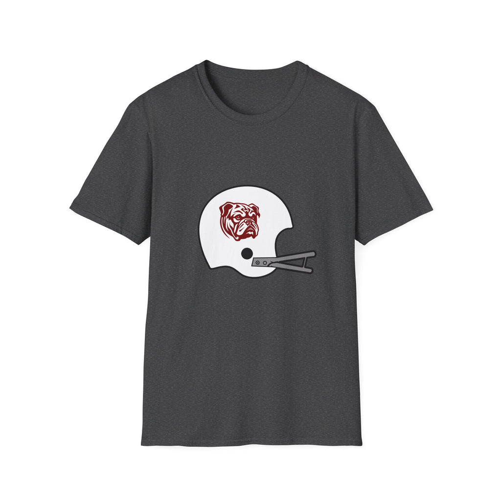 Maroon & White Vintage Helmet- Bulldog White