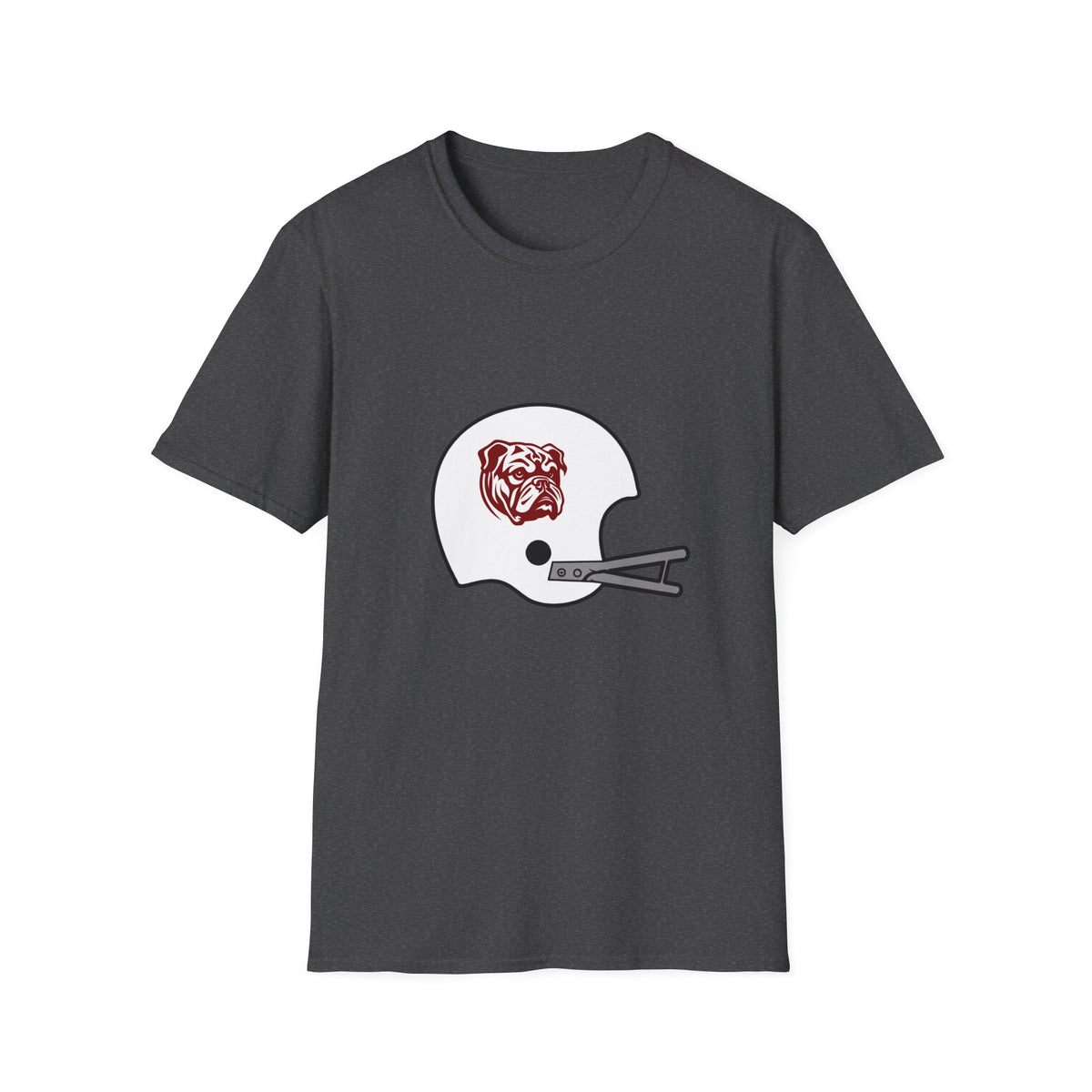 Maroon & White Vintage Helmet- Bulldog White